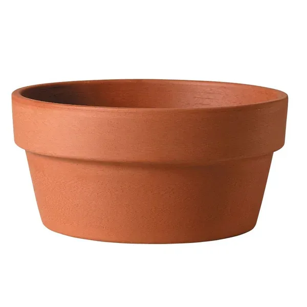 Deroma 8.98" Cylinder Terra Cotta Clay Pot (Case of 6)