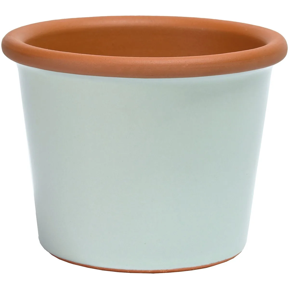 Deroma 9.25" Glazed Cylinder Flower Pot White - Image 2