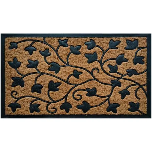 DHTG 24"x36" Ivy Design Rubber Backed Coir Outdoor Doormat