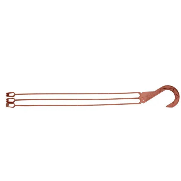 DLN E10L Long 3-Strand Plastic Hanger Chocolate Brown — Pack of 50 - Image 2