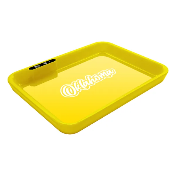 Dope Dope Trays x Oklahoma - Yellow background White logo