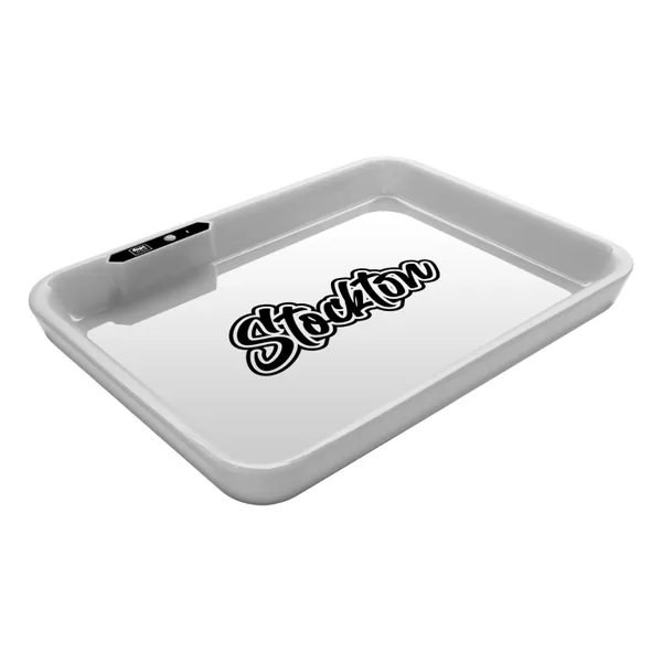 Dope Dope Trays x Stockton – White background Black Logo