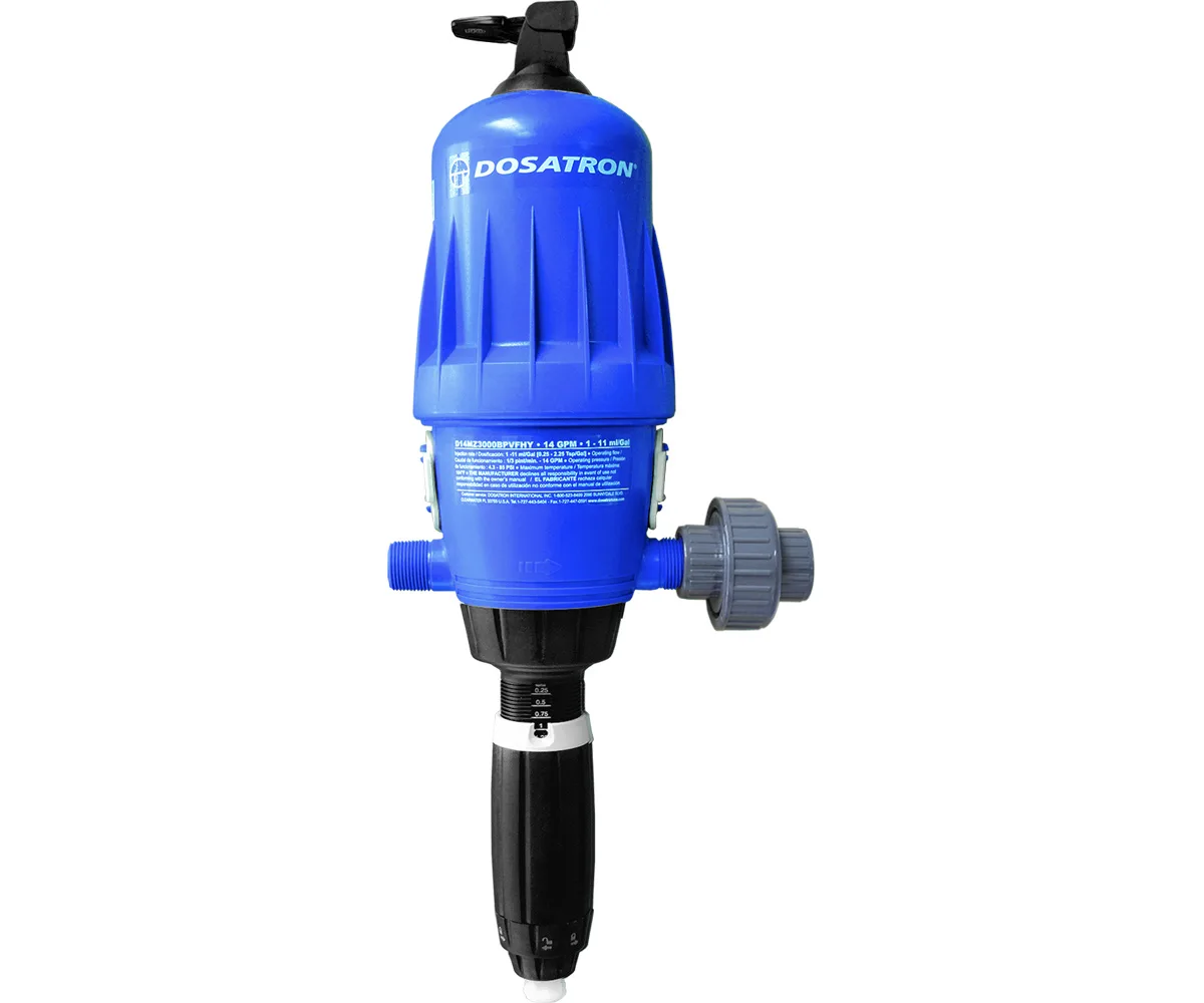 Dosatron INJECTOR 14gpm MAX 1:330 TO 1:3000 BYPASS KALREZ/VITON SEALS - Image 2