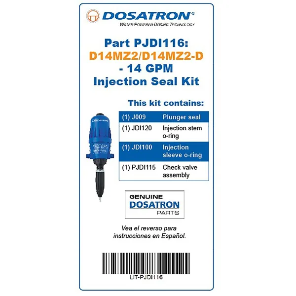Dosatron International PJDI116MINI-H MAINTENANCE KIT FOR 14GPM