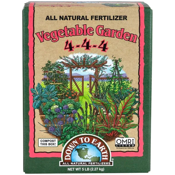 Down to Earth Fertilizer Vegetable Garden 4-4-4 OMRI