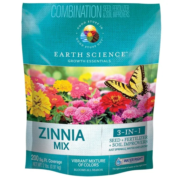 Earth Science 2 lbs Wildflower Zinnia Mix