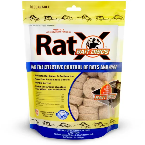 Ecoclear 1lb Bag RatX Bait Discs 45ct — Case of 12