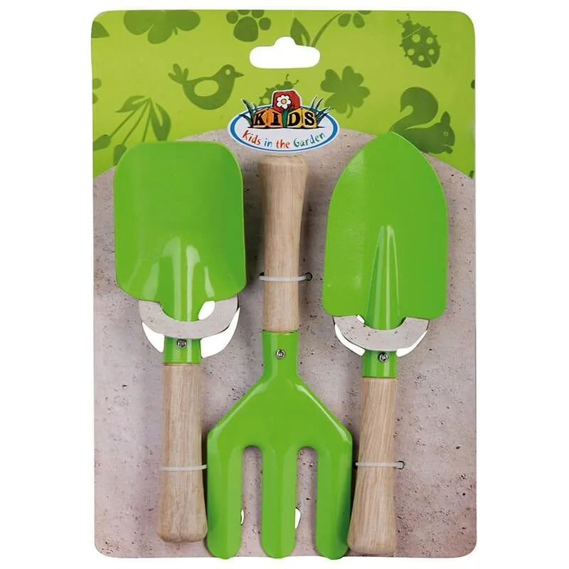 Esschert Childrens Garden Tools Set Green - Image 2