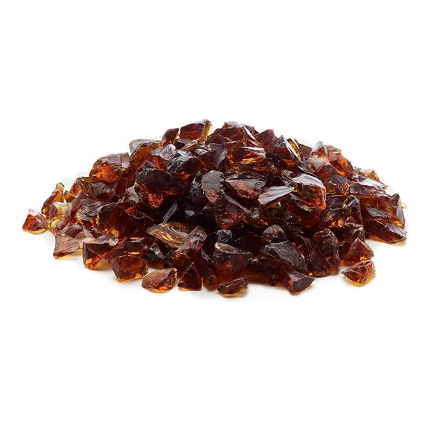 Exotic Pebbles 12 lbs Fire Glass Amber 1/2"