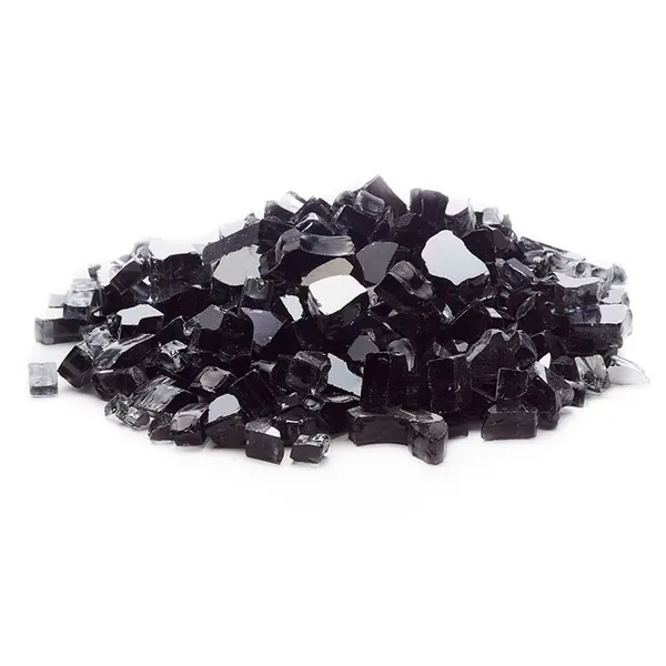 Exotic Pebbles 12 lbs Fire Reflect Glass Black 1/2" - Image 2