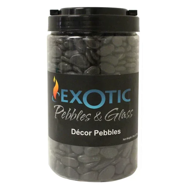 Exotic Pebbles 5 lbs Jar Polish Black Gravel Size - Image 2