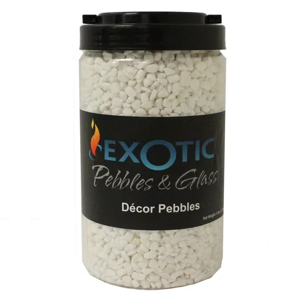 Exotic Pebbles 5 lbs Jar White Bean Size - Image 2
