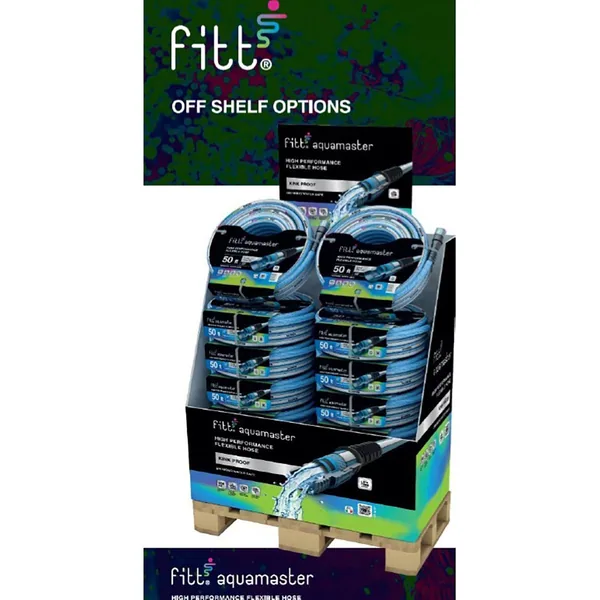 Fitt Usa FITT 18pc 5/8"x50' Aquamaster Hybrid Garden Hose B