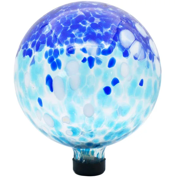 Gardener Select 10" Metallic Golden Orb Glass Garden Globe - Image 2