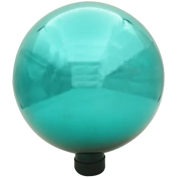 Gardener Select 10" Sea Blue Orb Glass Garden Globe - Image 2