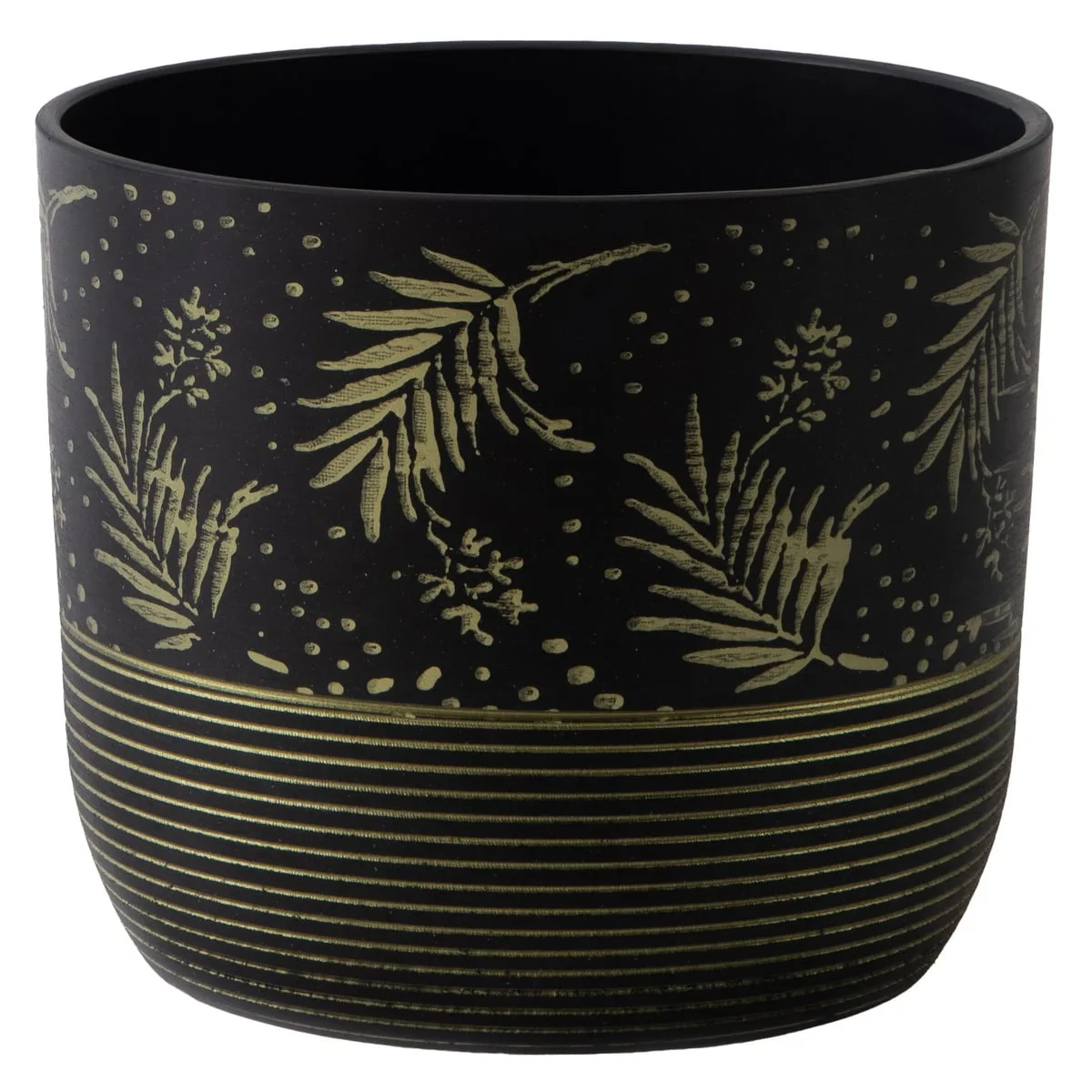 Gardener Select 11.8"x9.8" Mixed Stone Black Planter - Image 2