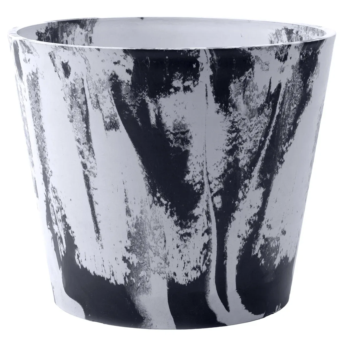 Gardener Select 12" Carved Finish Look Light Grey Planter - Image 2