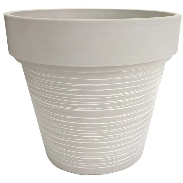 Gardener Select 12" Carved Finish Look White Planter - Image 2