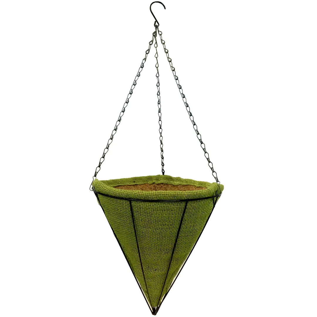 Gardener Select 12" Jute Patio Pot w/ Green Coco Liner - Image 2