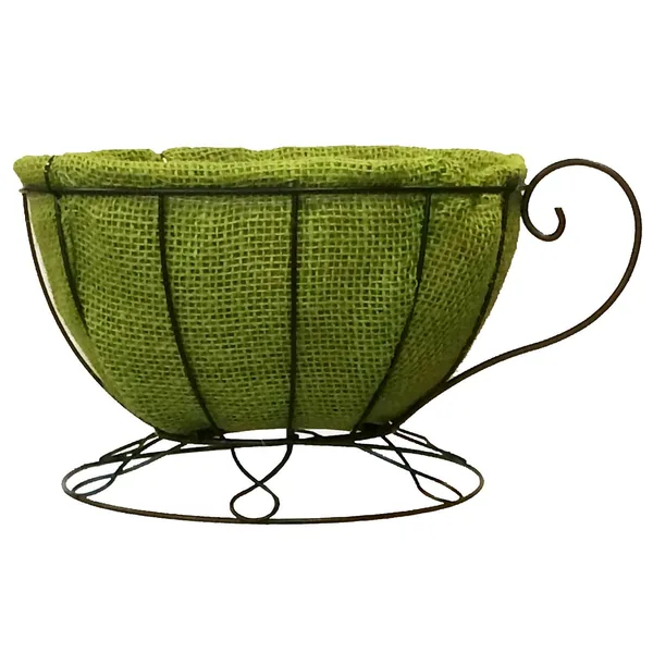 Gardener Select 12" Jute Patio Pot w/ Green Coco Liner