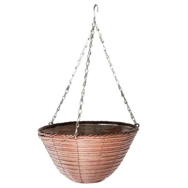 Gardener Select 12" Plastic Round Hanging Basket Rust - Image 2