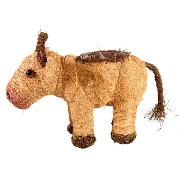 Gardener Select 12" Straw Cow Topiary - Image 2