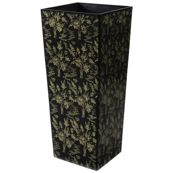 Gardener Select 13"x28" Mixed Stone Black Planter - Image 2