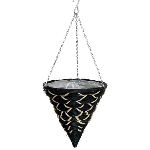 Gardener Select 14" Cone Hanging Basket Black