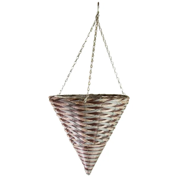 Gardener Select 14" Cone Mix Color Plastic Hanging Basket w/ Chain Hanger