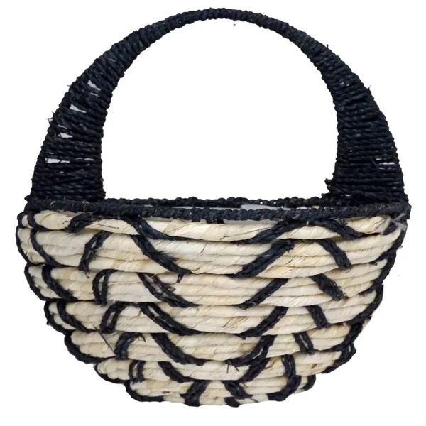 Gardener Select 14" Wall Basket White With Black Handle