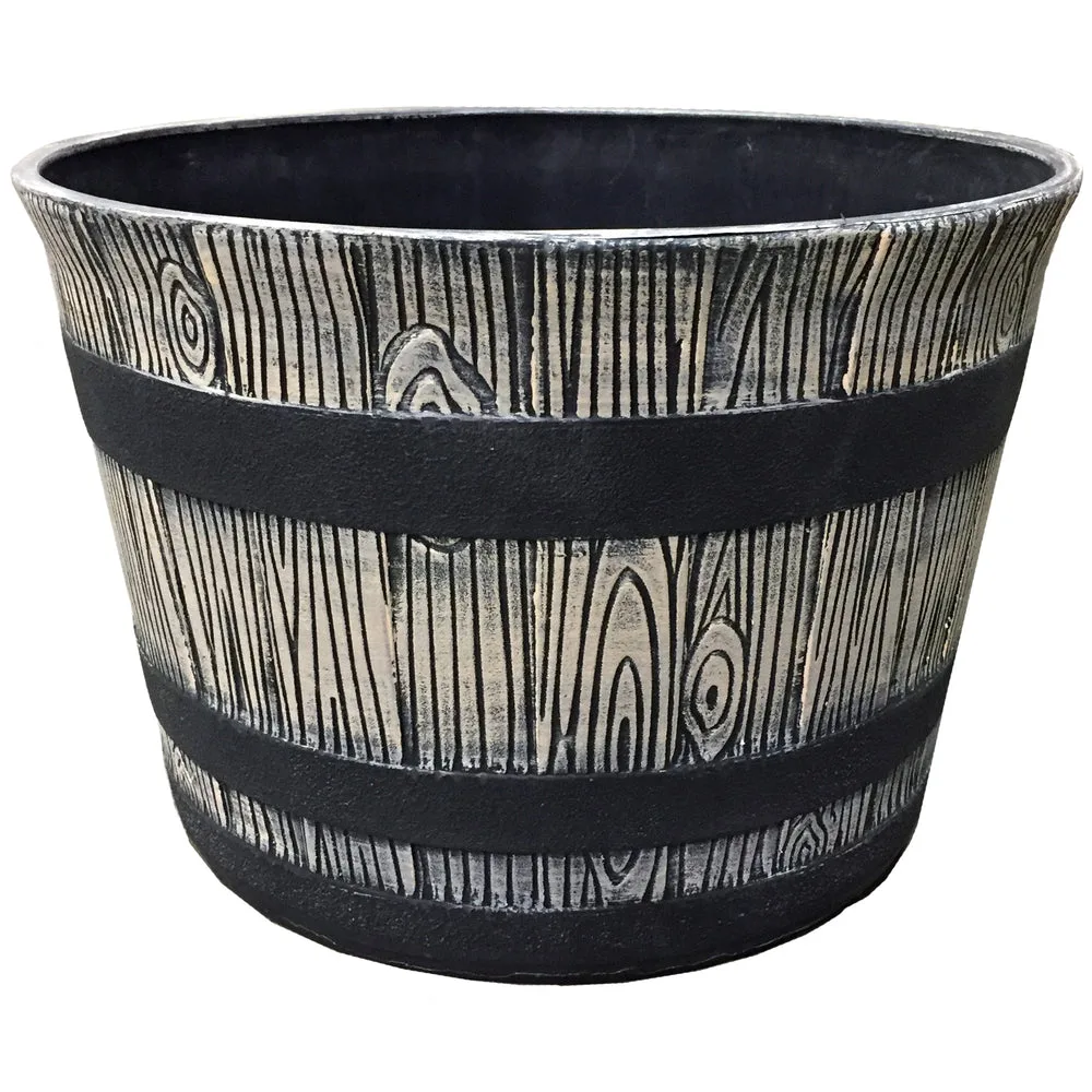 Gardener Select 14" Whiskey Brl Round Planter - Image 2