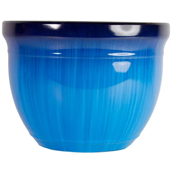 Gardener Select 15" Madison Drip Blue Planter 15.35"x15.35"x11.22" - Image 2