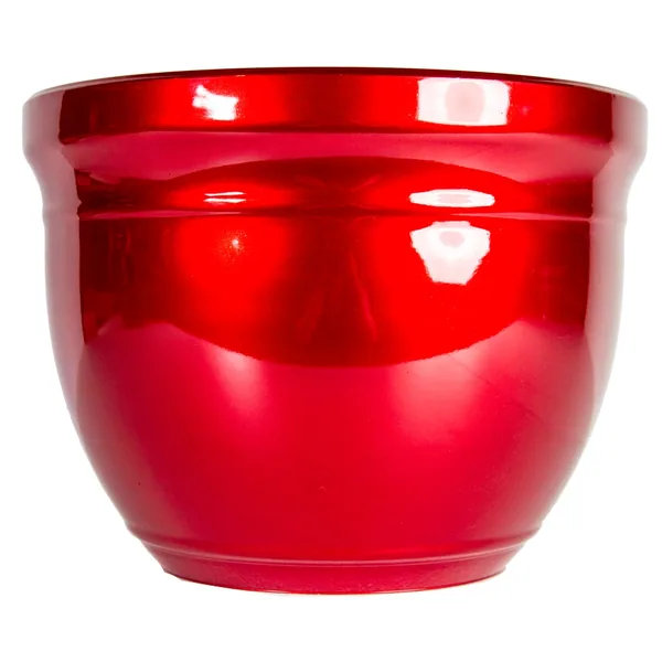 Gardener Select 15" Madison Metallic Red Planter 15.35"x15.35"x11.22"