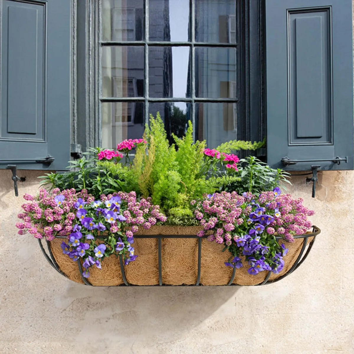 Gardener Select 24" Coco Liner for Plaid Window/Deck Planter #GSALWN1668 - Image 2