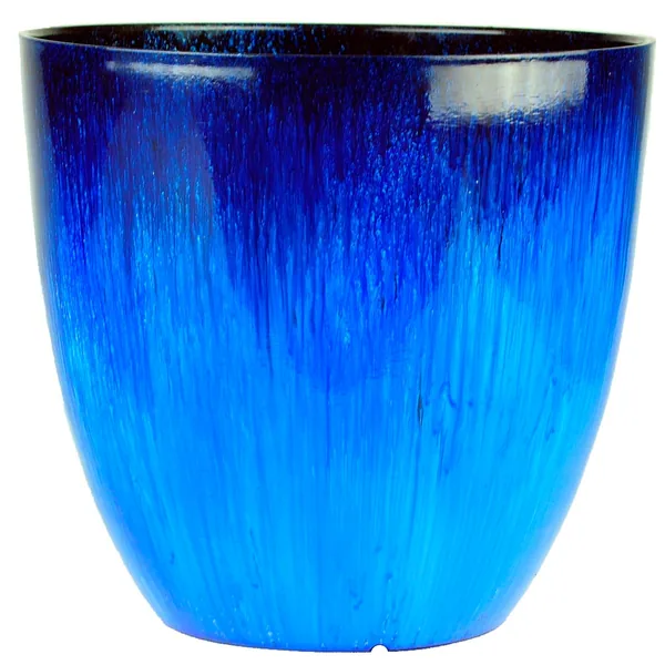 Gardener Select Egg Planter Blue Flower Planter (Case of 4)