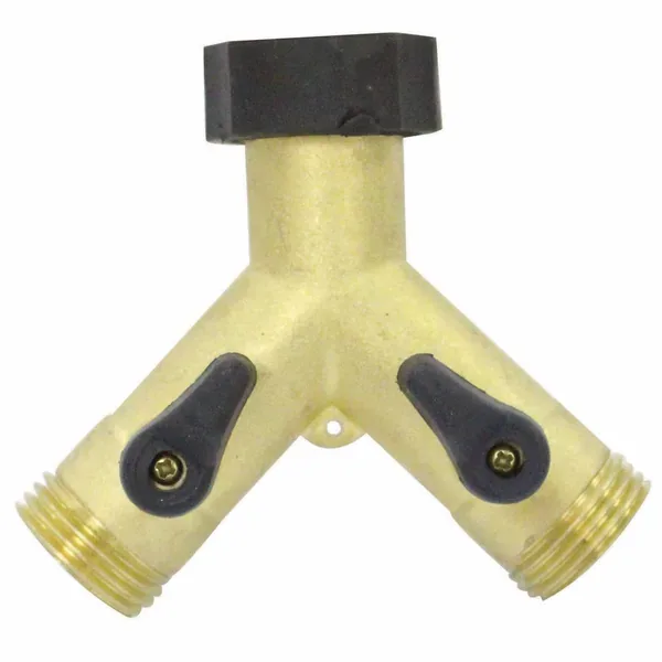 Gilmour Brass Dual Y w Shut Off Valves - Image 2