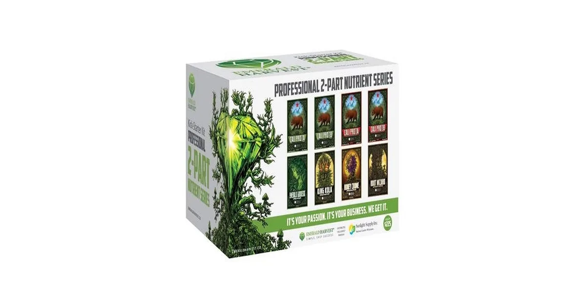 Emerald Harvest 8pc Assortment Kick Starter Kit - Professional 2-Part Nutrient Series (NM/PA) - Image 2