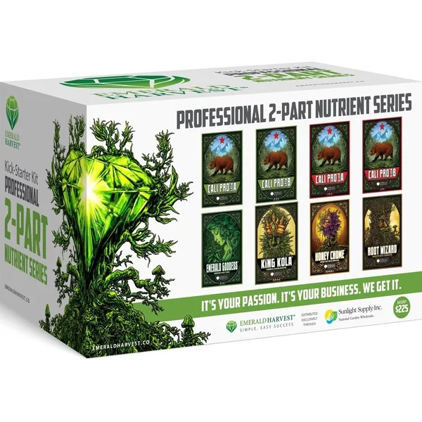Emerald Harvest Emerald Harvest 8pc Assortment Kick Starter Kit - Professional 2-Part Nutrient Series (NM/PA)