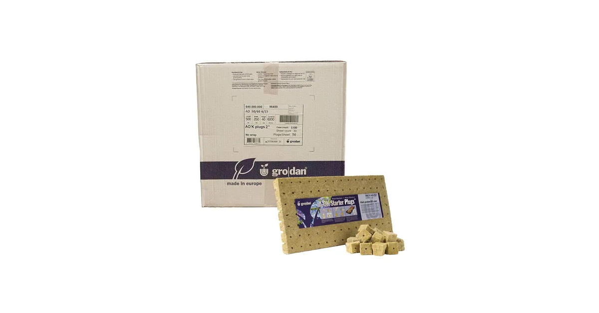 Grodan 2" A-OK Starter Plugs (2x2x1.6) Pro No-Wrap (Carton of 1500) - Image 2