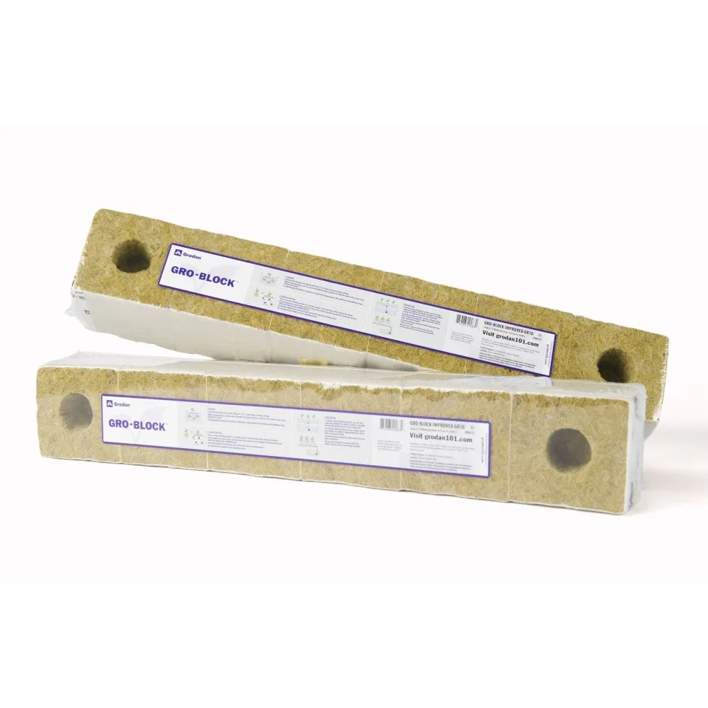 Grodan Gro-Block Improved GR10 - Large 4" (4x4x4) w/Hole - Shrinkwrap/Strip - Carton - Image 2