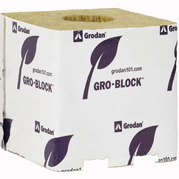 Grodan Gro-Block Improved GR10 Large (4x4x4) w/Hole — Pallet of 1584