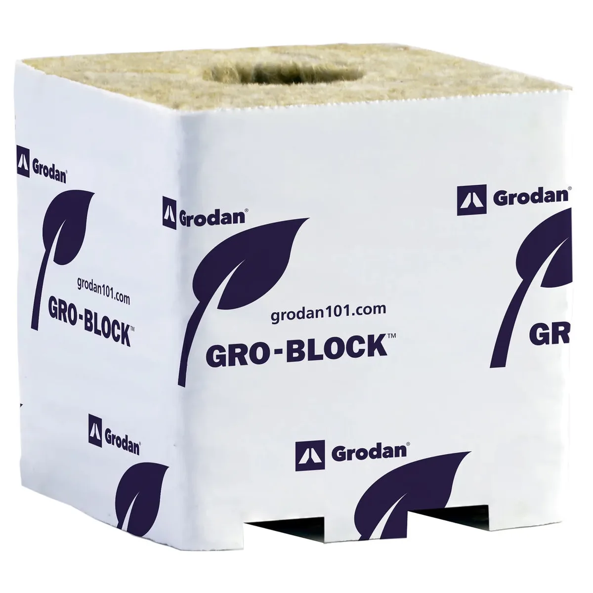 Grodan Gro-Block Improved GR4 - Small 3" (3x3x2.6) w/Hole - Shrinkwrap/Strip - Carton - Image 2