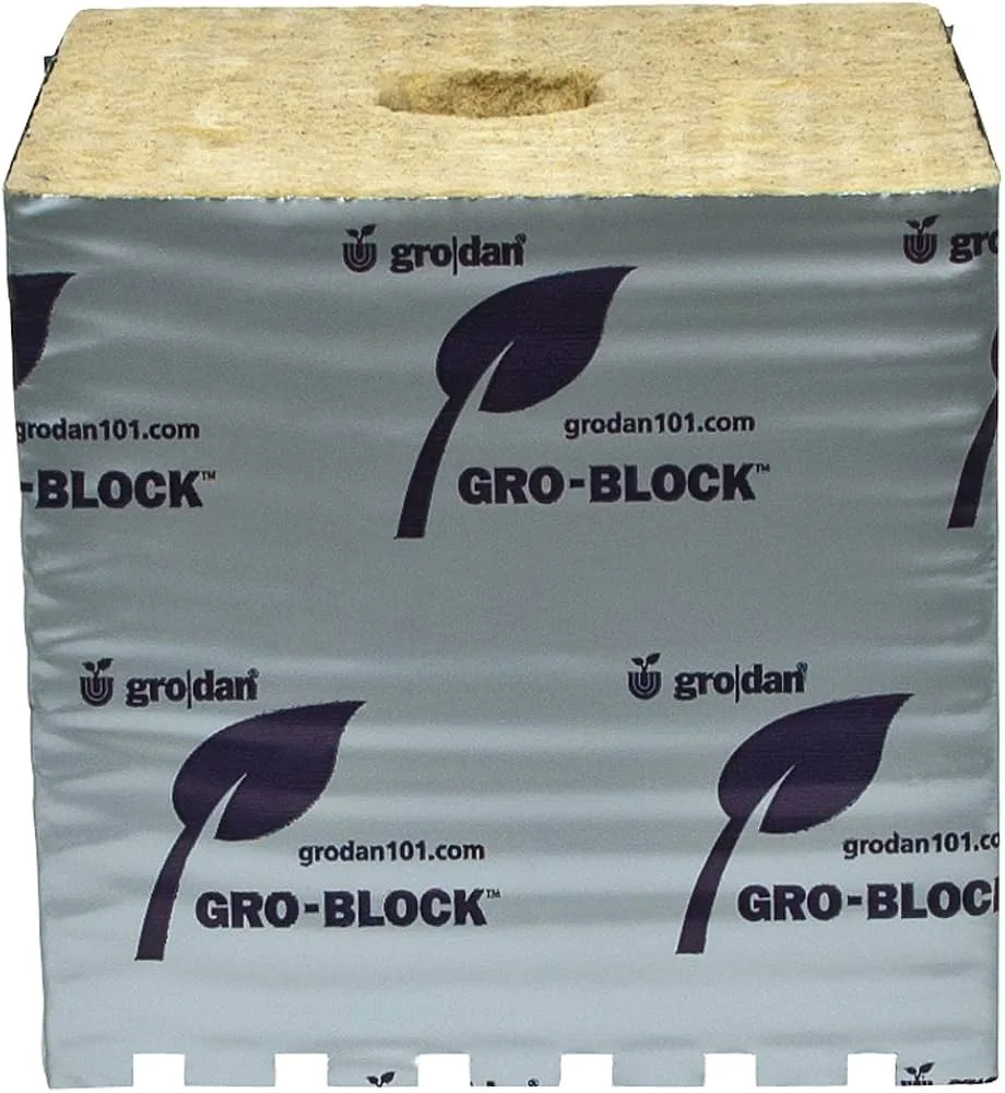 Grodan Gro-Block Improved Hugo (6x6x6) w/Hole Loose (Carton of 64) - Image 2