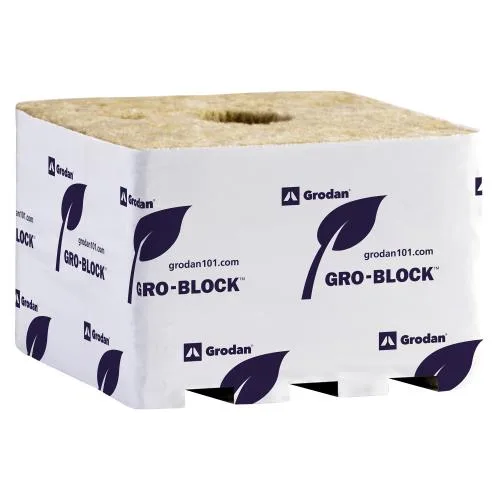 Grodan Gro-Block Improved Jumbo (6x6x4) w/Hole - Carton - Image 2