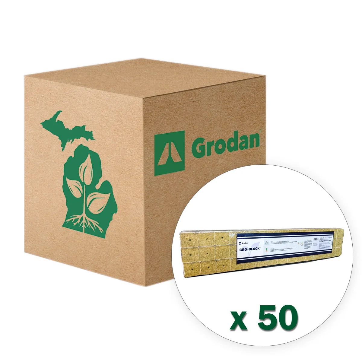 Grodan Gro-Block Improved Mini-Block 1.5" Strip (Carton of 2250) - Image 2