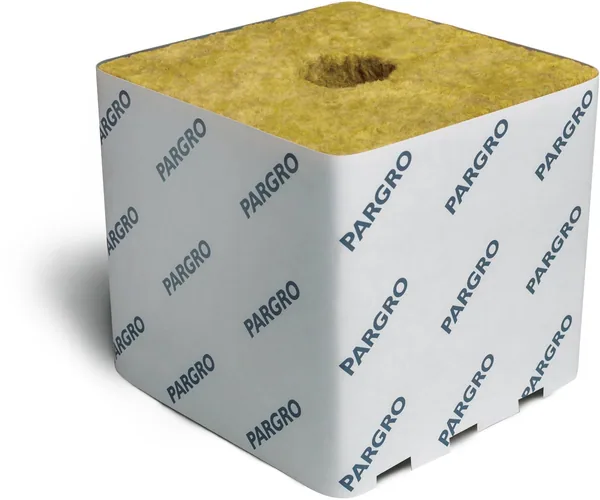 Grodan Pargro Biggie 6x6x6 Rockwool Block w/Hole (Pallet of 512)