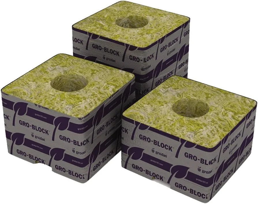 Grodan PARGRO PAR10 - Large 4" (4x4x4) w/ Hole - Strip - Carton - Image 2