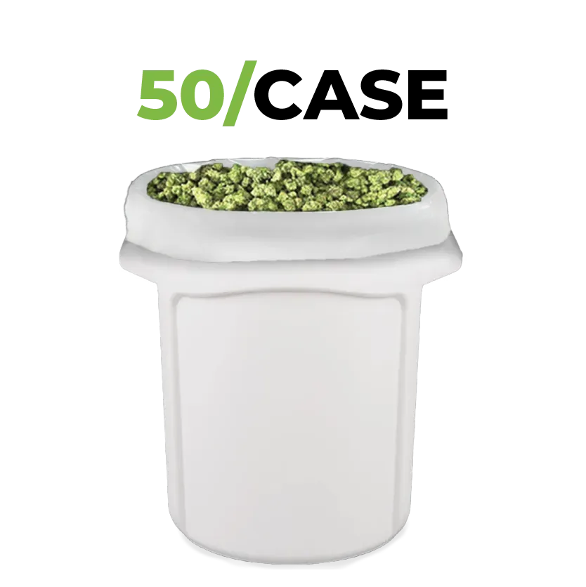 TerpLoc 20-Gallon White Bin Liner, 30"x44" (Case of 50) - Image 2