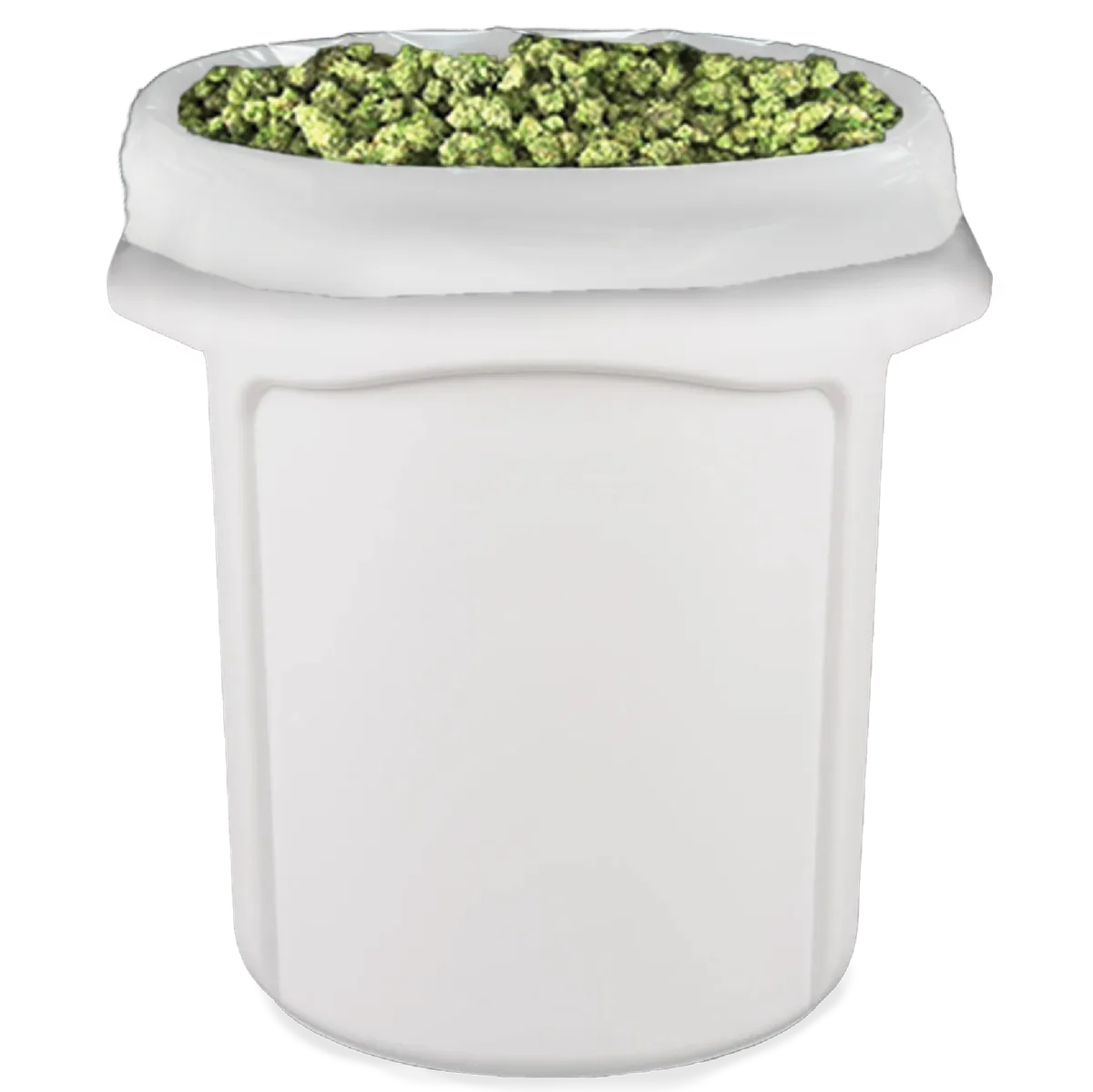 TerpLoc 55-Gallon White Drum Liner, 40"x45" (Case of 50) - Image 2