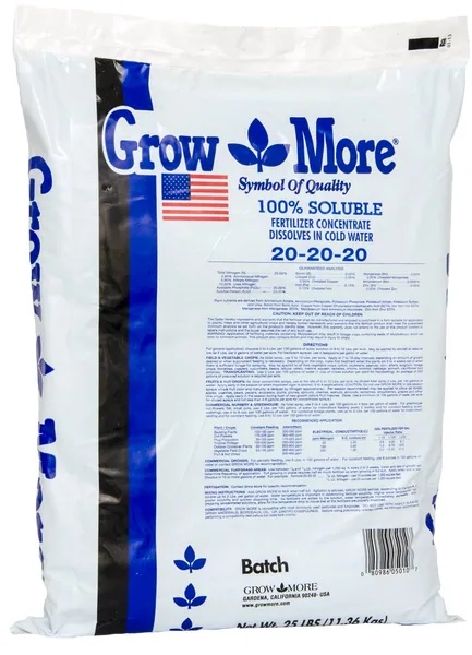 Grow More Grow More Water Soluble 20-20-20, 25 lbs
